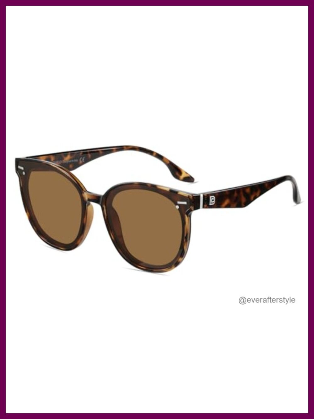 Retro Round Polarized Sunglasses Oversized Vintage Full Coverage UV Protection
